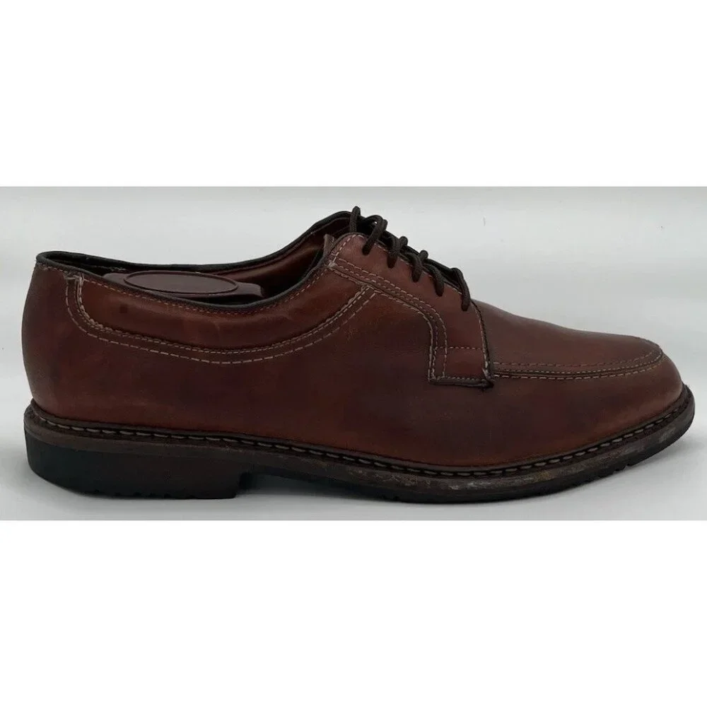 Allen Edmonds Mens Wilbert Oxford Shoes 11.5B Chili Split Toe Rubber Soles Brown